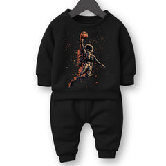 Minicult cotton Kids Coordinated sweatshirt and pant set with Astronomer Character Prints(Astro a59)