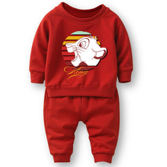 Minicult cotton Kids Coordinated sweatshirt and pant set with LION KING Character Prints(Lion King a64)