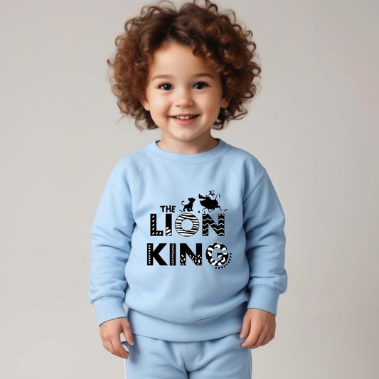 Minicult cotton Kids Coordinated sweatshirt and pant set with LION KING Character Prints(Lion King a63)