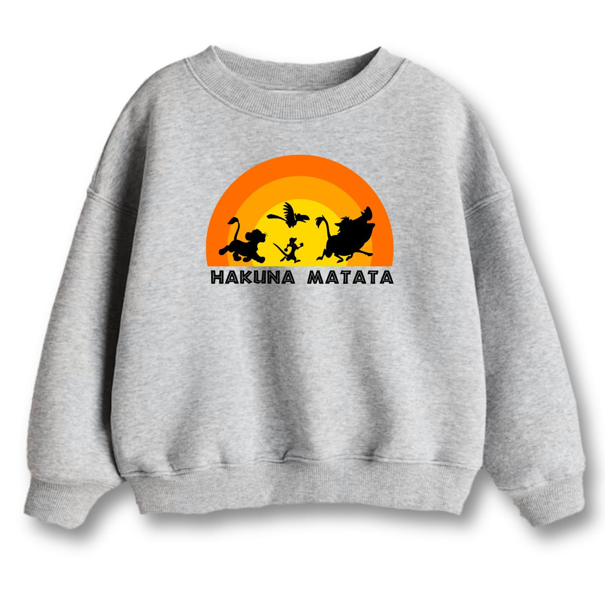 Minicult Full Sleeves Sweatshirt For Kids with LION KING Print(Hakuna Matata 3)