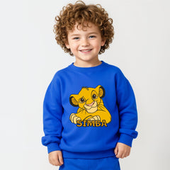 Minicult cotton Kids Coordinated sweatshirt and pant set with LION KING Character Prints(Simba a56)