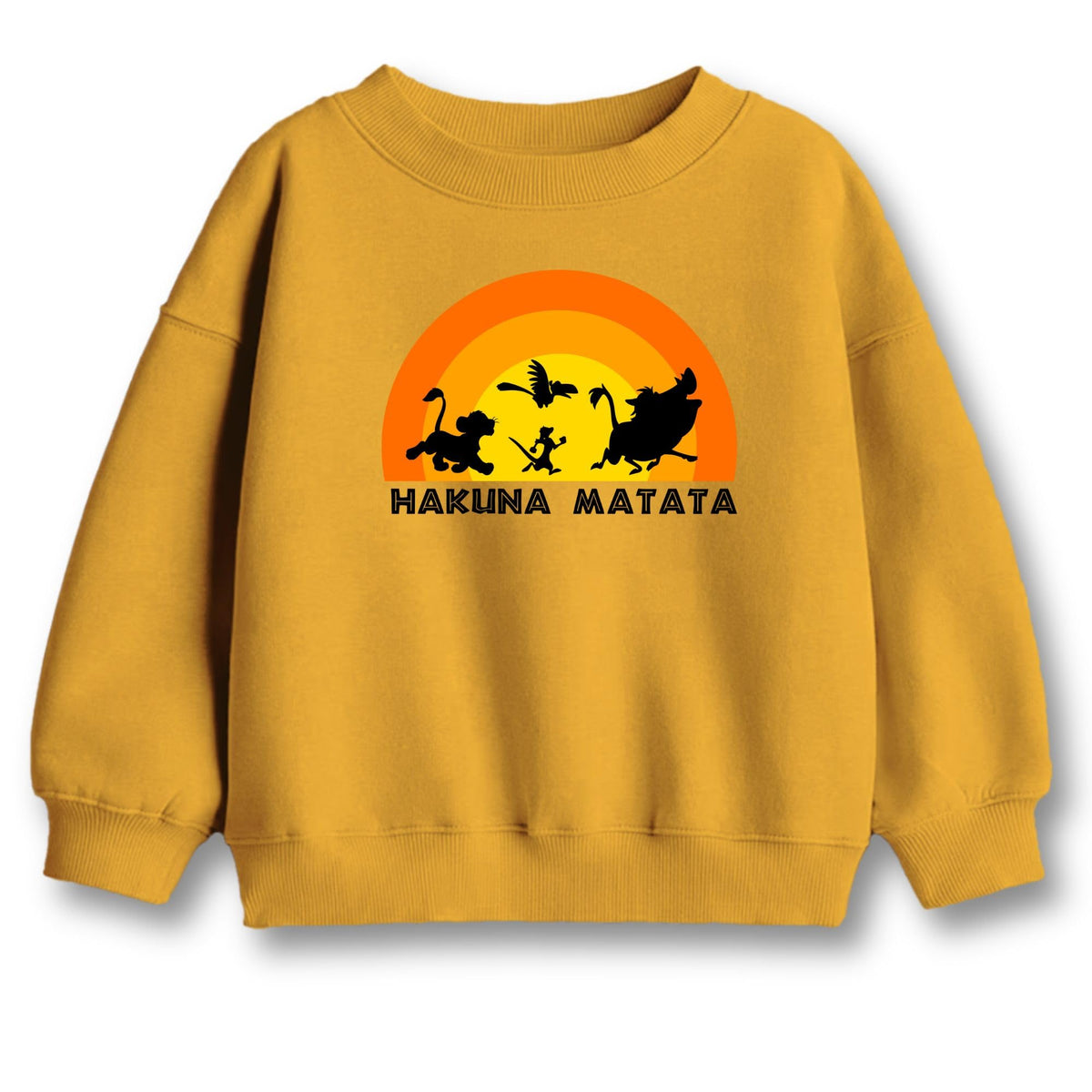 Minicult Full Sleeves Sweatshirt For Kids with LION KING Print(Hakuna Matata)