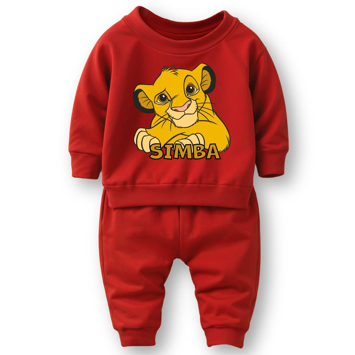 Minicult cotton Kids Coordinated sweatshirt and pant set with LION KING Character Prints(Simba a55)