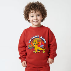 Minicult cotton Kids Coordinated sweatshirt and pant set with LION KING Character Prints(LION KING a60)