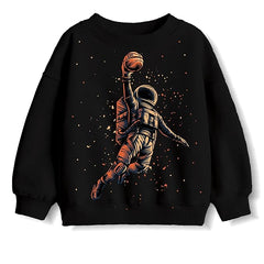 Minicult cotton Kids Coordinated sweatshirt and pant set with Astronomer Character Prints(Astro a59)