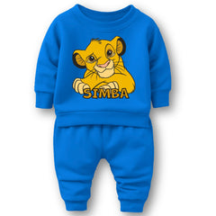 Minicult cotton Kids Coordinated sweatshirt and pant set with LION KING Character Prints(Simba a56)