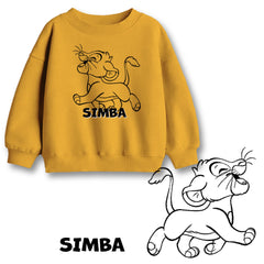 Minicult Full Sleeves Sweatshirt For Kids with LION KING Print(Simba 5)