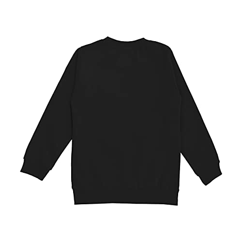 minicult Cotton Printed Sweatshirts for Boys and Girls Ideal for Light Winter( Pack of 1)(Black)